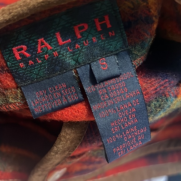 Vintage 90’s Ralph Lauren Lambswool Red Plaid Wrap Skirt, size small - Picture 8 of 8